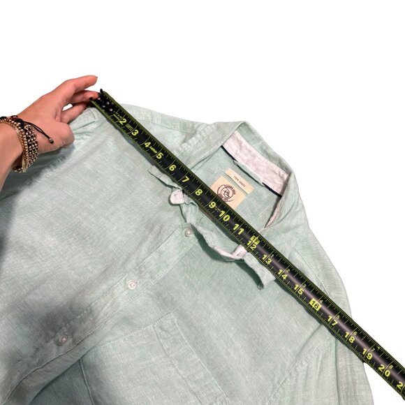 Panama Jack Light Green Linen Button-Down Shirt – Men’s Size M – Excellent - Picture 9 of 12